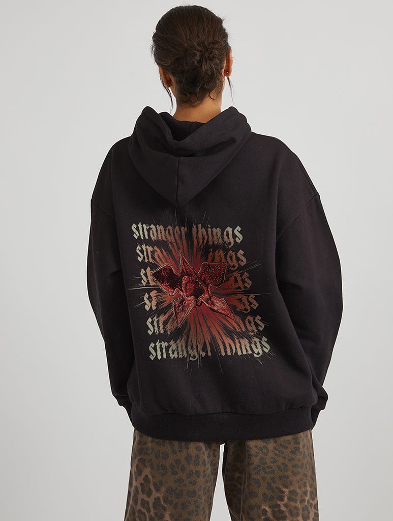 Stranger Things x Skinnydip Hoodie In Black Hoodies & Sweatshirts Skinnydip London