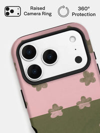 Strawberry and Matcha Two-Tone Flower Ultra Protective iPhone Case Phone Cases Skinnydip London