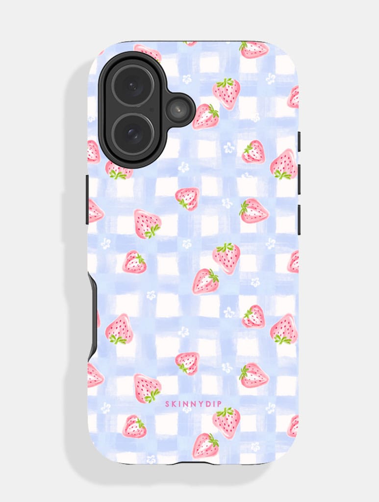 Strawberry Gingham Ultra Protective iPhone Case Phone Cases Skinnydip London