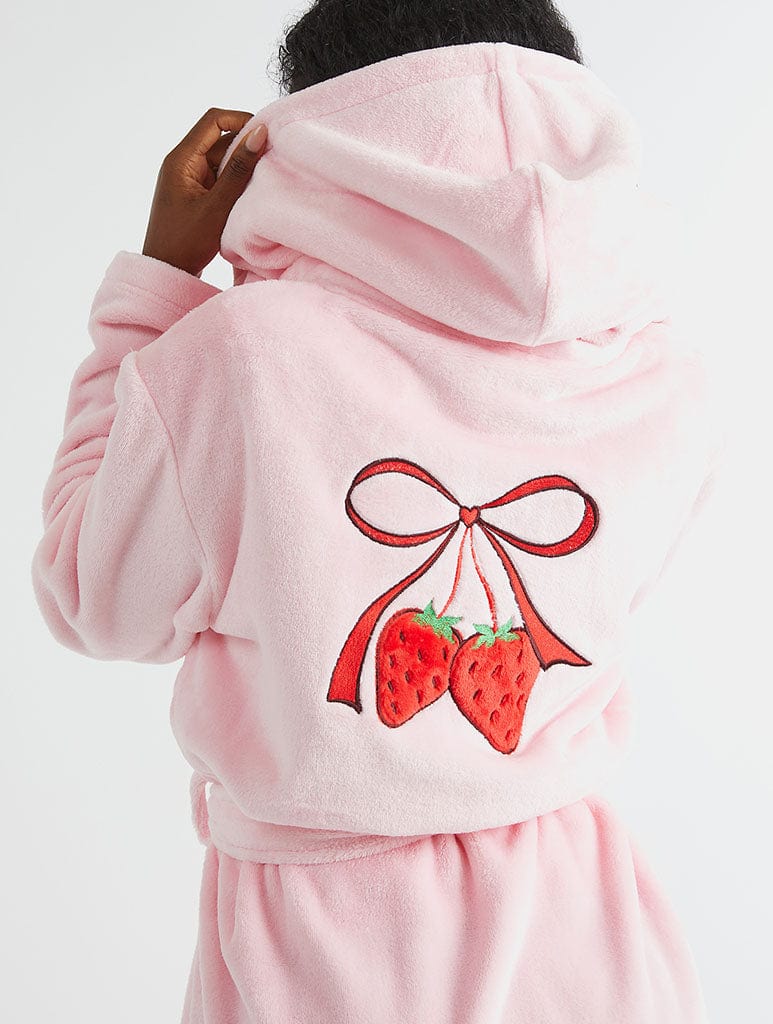 Strawberry Plush Dressing Gown Lingerie & Nightwear Skinnydip London