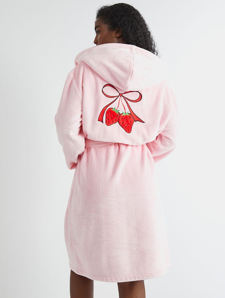 Strawberry Plush Dressing Gown Lingerie & Nightwear Skinnydip London