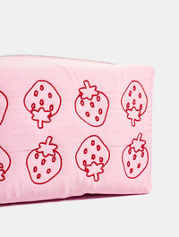 Strawberry Quilted Makeup Bag Makeup Bags Skinnydip London