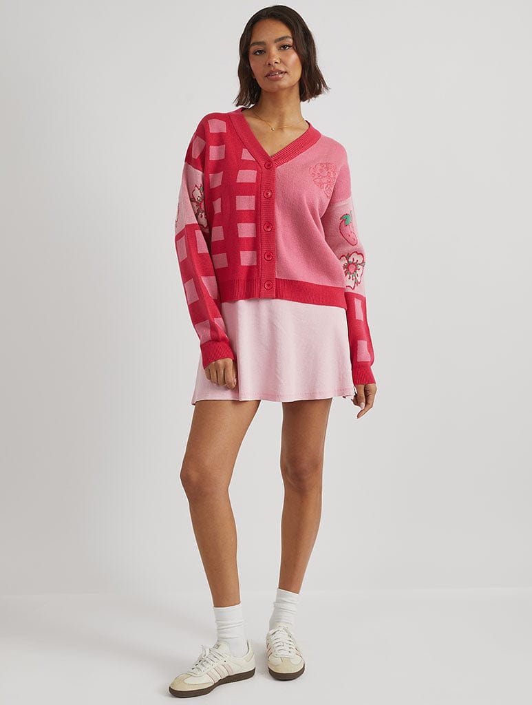 Strawberry Shortcake Knitted Cardi Jumpers & Cardigans Skinnydip London