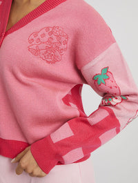 Strawberry Shortcake Knitted Cardi Jumpers & Cardigans Skinnydip London