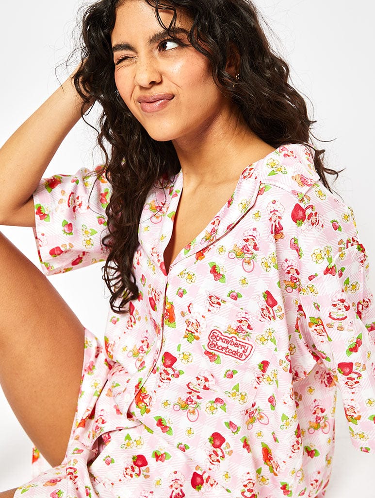 Strawberry Shortcake Shirt in Pink Tops & T-Shirts Skinnydip London