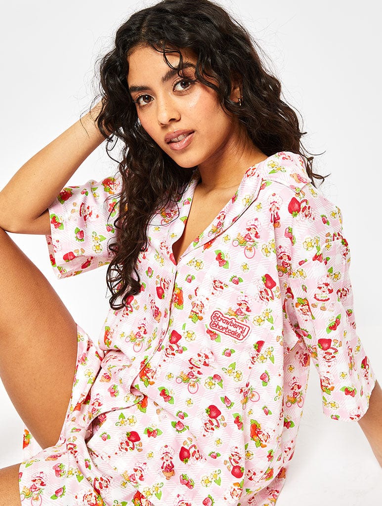 Strawberry Shortcake Shirt in Pink Tops & T-Shirts Skinnydip London
