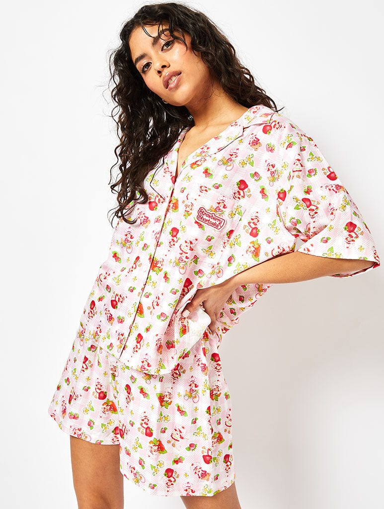 Strawberry Shortcake Shorts in Pink Shorts Skinnydip London