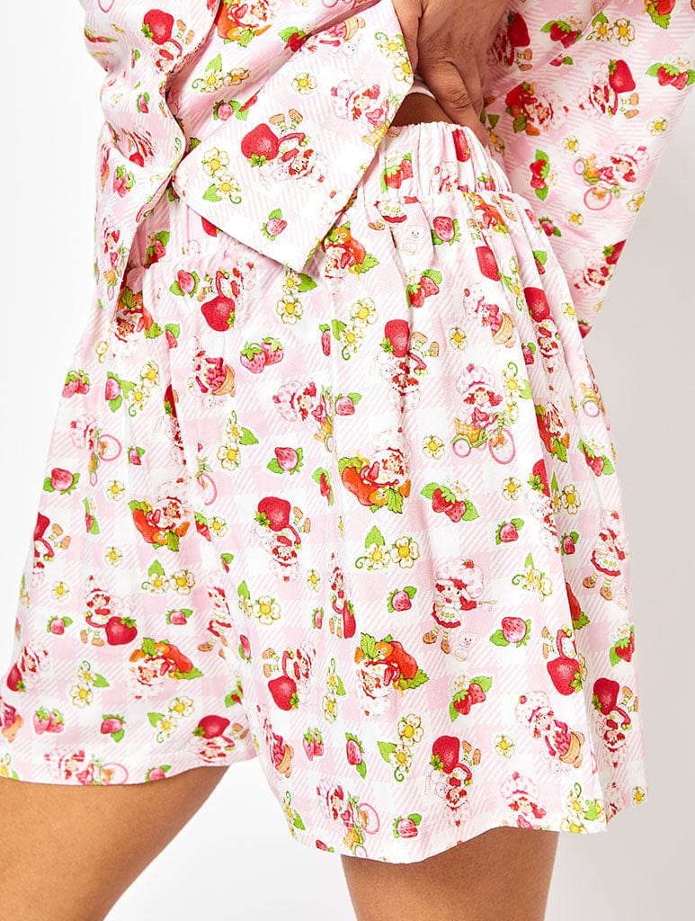 Strawberry Shortcake Shorts in Pink Shorts Skinnydip London