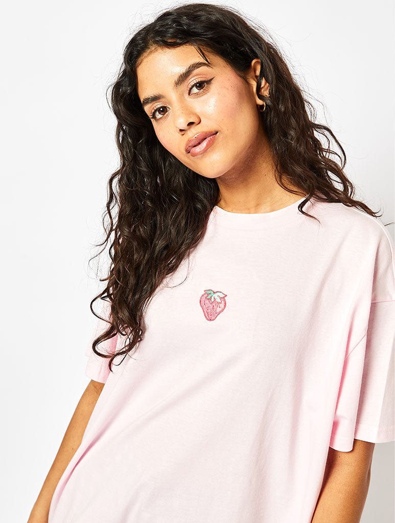 Strawberry Shortcake T-Shirt in Pink Tops & T-Shirts Skinnydip London