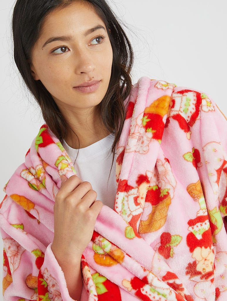 Strawberry Shortcake x Skinnydip Pink Dressing Gown Lingerie & Nightwear Skinnydip London