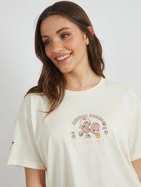 Strawberry Shortcake x Skinnydip Stay Wild T-Shirt in Ecru Tops & T-Shirts Skinnydip London