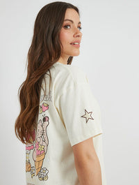 Strawberry Shortcake x Skinnydip Stay Wild T-Shirt in Ecru Tops & T-Shirts Skinnydip London