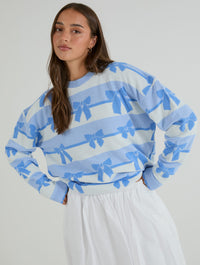 Stripe Bow Knitted Jumper Jumpers & Cardigans Skinnydip London