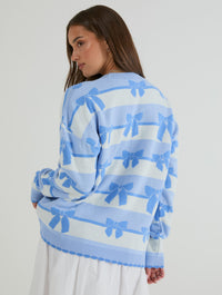 Stripe Bow Knitted Jumper Jumpers & Cardigans Skinnydip London