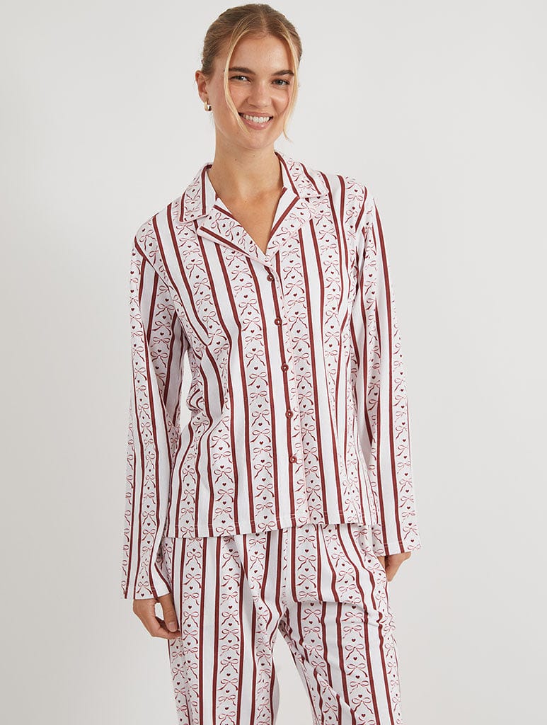 Stripe Bow Pyjama Set Lingerie & Nightwear Skinnydip London