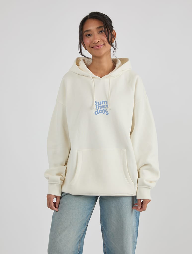 Summer Days Seashell Hoodie In White Hoodies & Sweatshirts Skinnydip London