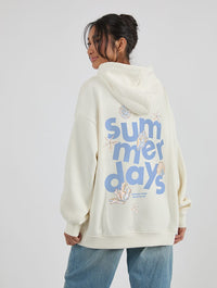 Summer Days Seashell Hoodie In White Hoodies & Sweatshirts Skinnydip London