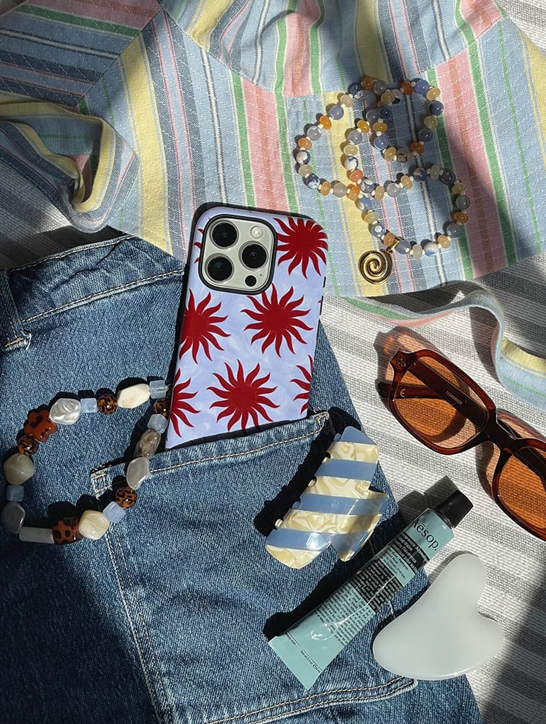 Sunshine Swirls Blue And Brown Ultra Protective iPhone Case Phone Cases Skinnydip London
