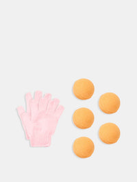 Supermarket Peach Bath Bomb & Exfoliating Glove Tin Body Care Skinnydip London