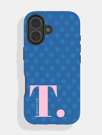 'T' Initial Patterned Navy Ultra Protective iPhone Case Phone Cases Skinnydip London