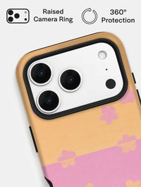 Tangerine and Bubblegum Two-Tone Flower Ultra Protective iPhone Case Phone Cases Skinnydip London