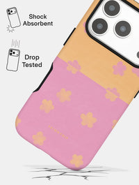 Tangerine and Bubblegum Two-Tone Flower Ultra Protective iPhone Case Phone Cases Skinnydip London