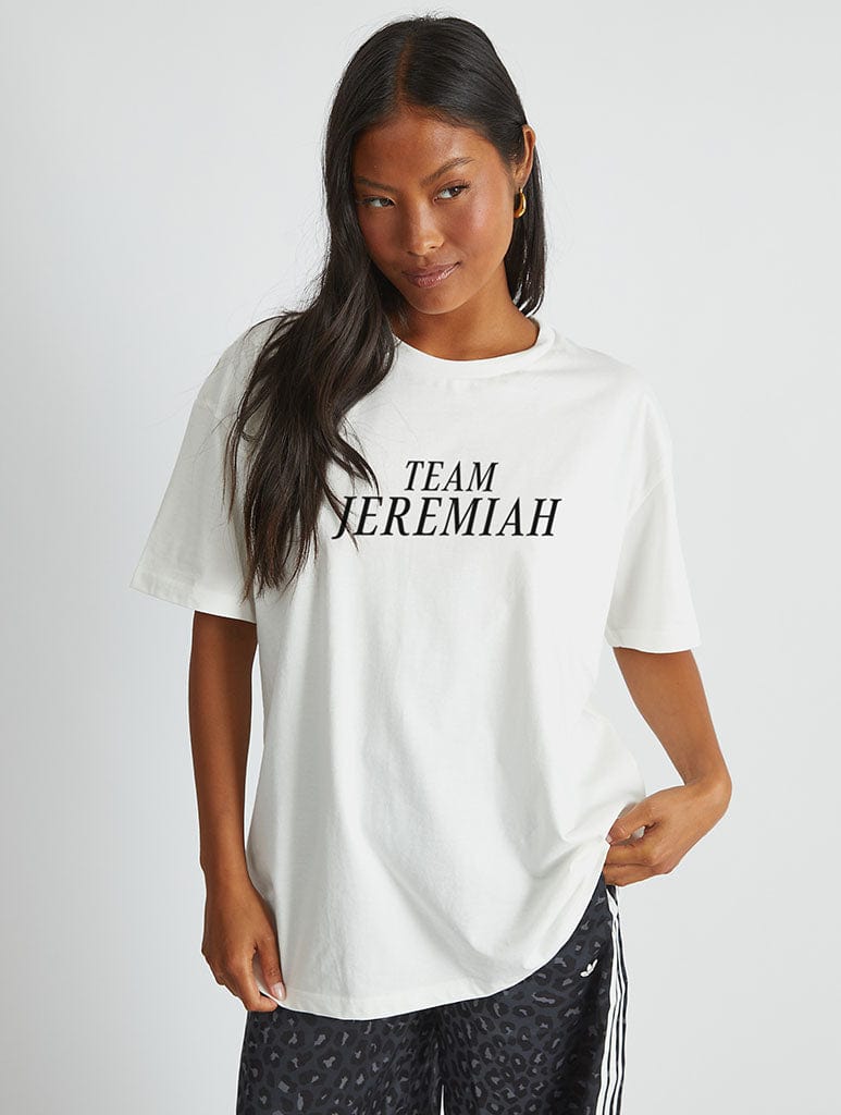 Team Jeremiah T-Shirt In White Tops & T-Shirts Skinnydip London