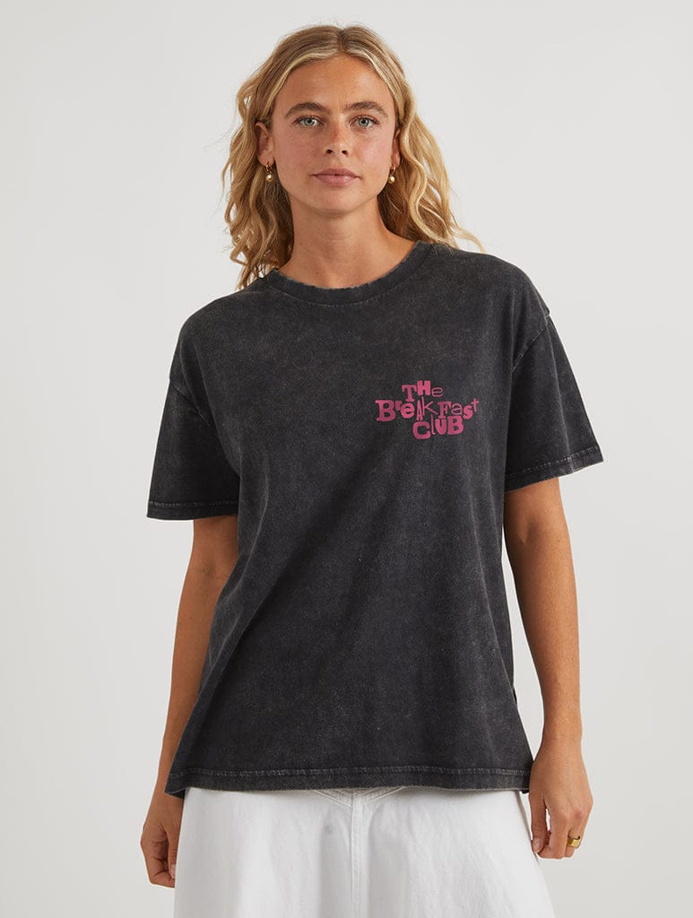 The Breakfast Club x Skinnydip Poster T-Shirt In Acid Wash Tops & T-Shirts Skinnydip London