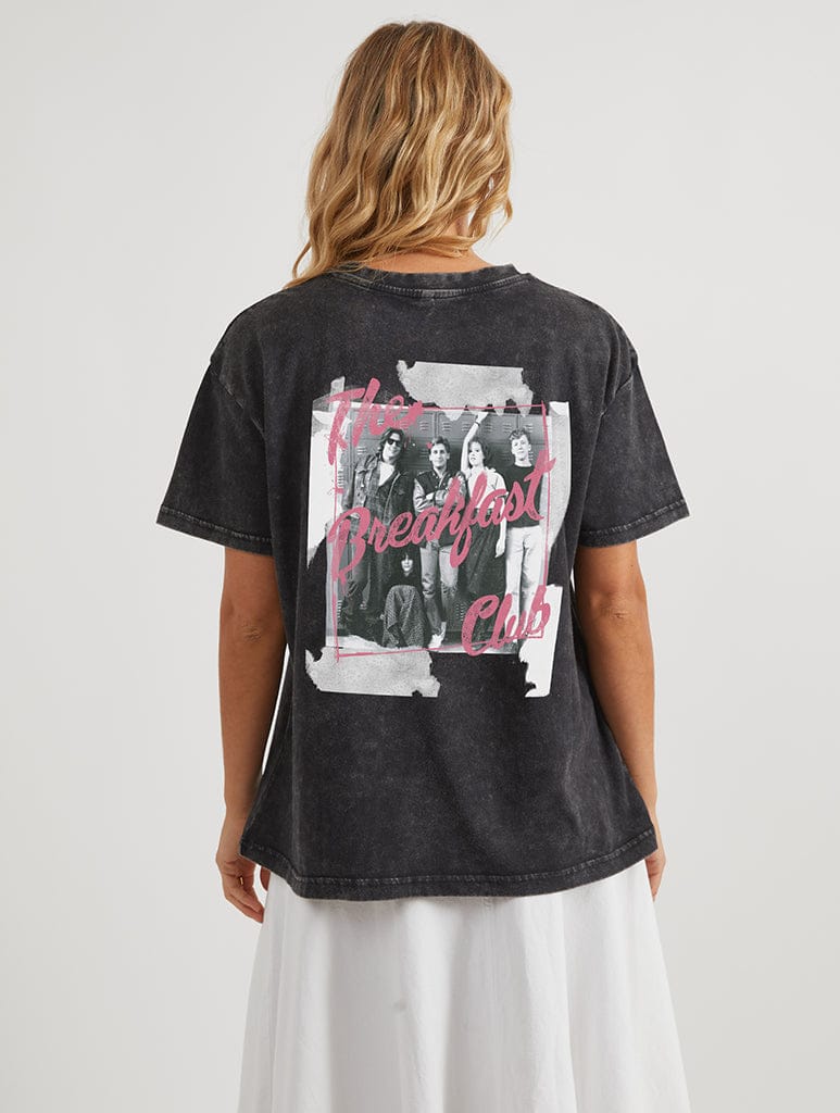 The Breakfast Club x Skinnydip Poster T-Shirt In Acid Wash Tops & T-Shirts Skinnydip London