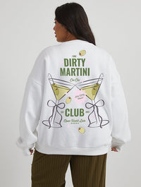 The Dirty Martini Club Sweatshirt In Ecru Hoodies & Sweatshirts Skinnydip London