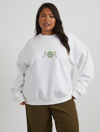 The Dirty Martini Club Sweatshirt In Ecru Hoodies & Sweatshirts Skinnydip London