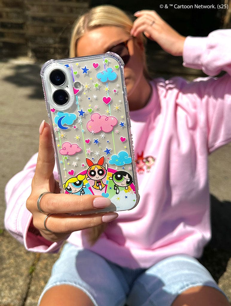 The PowerPuff Girls x Skinnydip Rainbow Clouds Shock iPhone Case Phone Cases Skinnydip London
