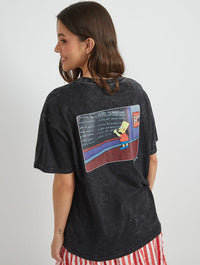 The Simpsons Bart Chalkboard T-Shirt in Black Tops & T-Shirts Skinnydip London
