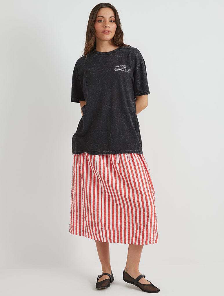 The Simpsons Bart Chalkboard T-Shirt in Black Tops & T-Shirts Skinnydip London