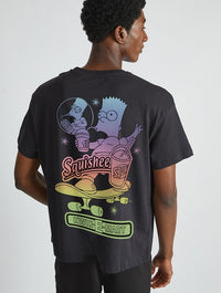 The Simpsons Bart Squishee T-Shirt In Black Tops & T-Shirts Skinnydip London