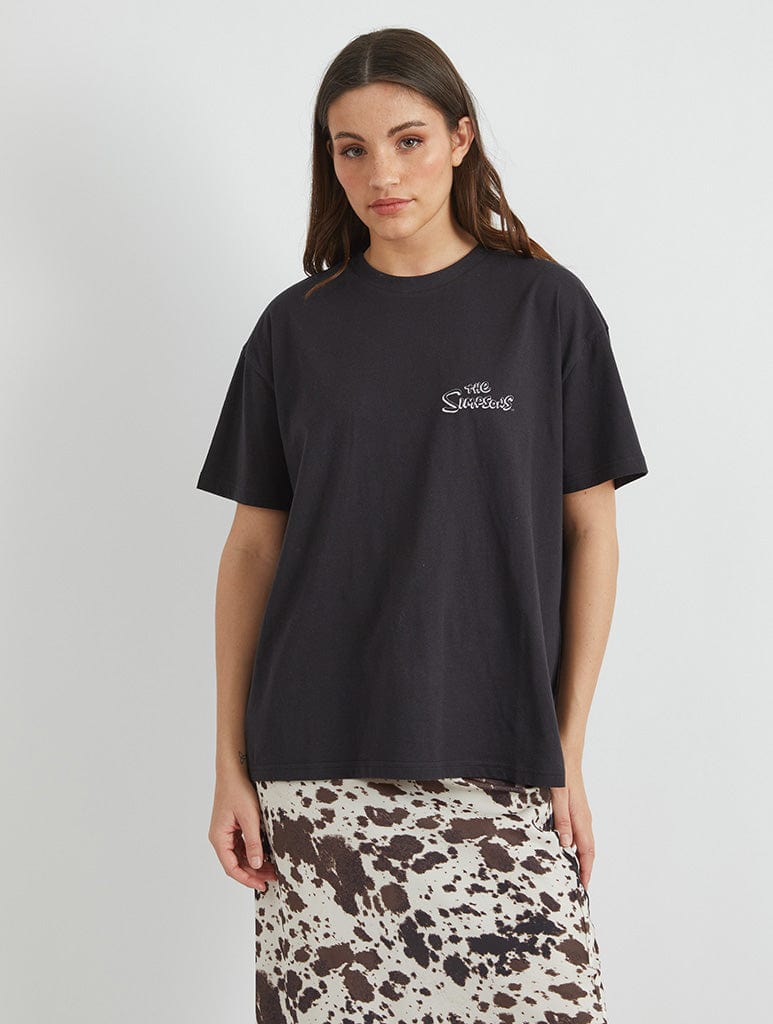The Simpsons Bart Squishee T-Shirt In Black Tops & T-Shirts Skinnydip London