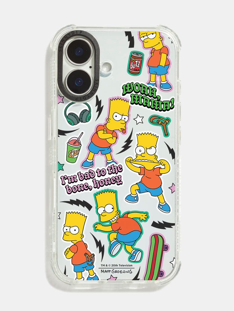 The Simpsons Bart Sticker Shock iPhone Case Phone Cases Skinnydip London