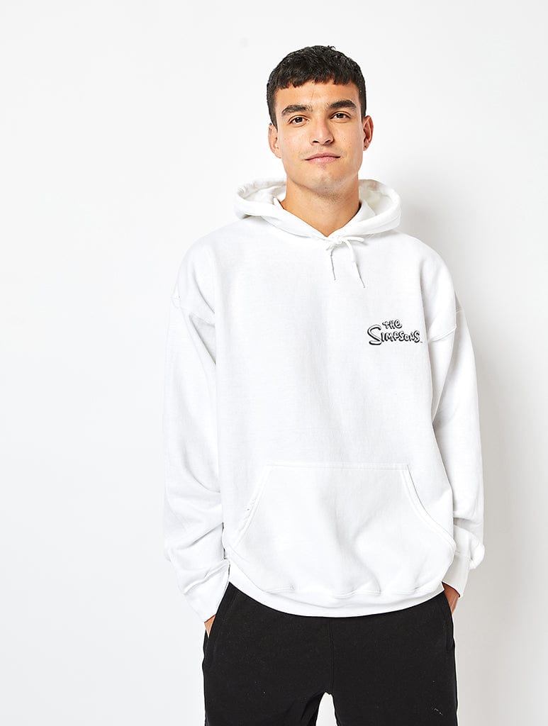 The Simpsons Bartman Hoodie in White Hoodies & Sweatshirts Skinnydip London