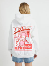 The Simpsons Bartman Hoodie in White Hoodies & Sweatshirts Skinnydip London