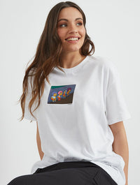 The Simpsons Boys in Wigs T-Shirt in White Tops & T-Shirts Skinnydip London