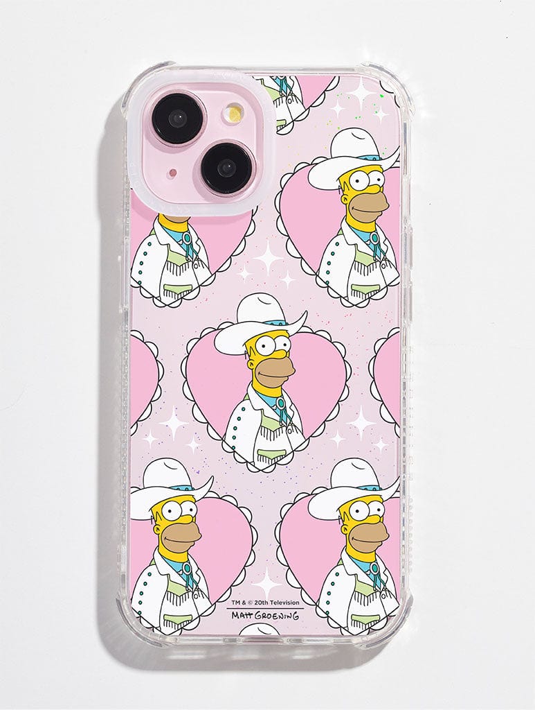 The Simpsons Cowboy Homer Shock iPhone Case Phone Cases Skinnydip London