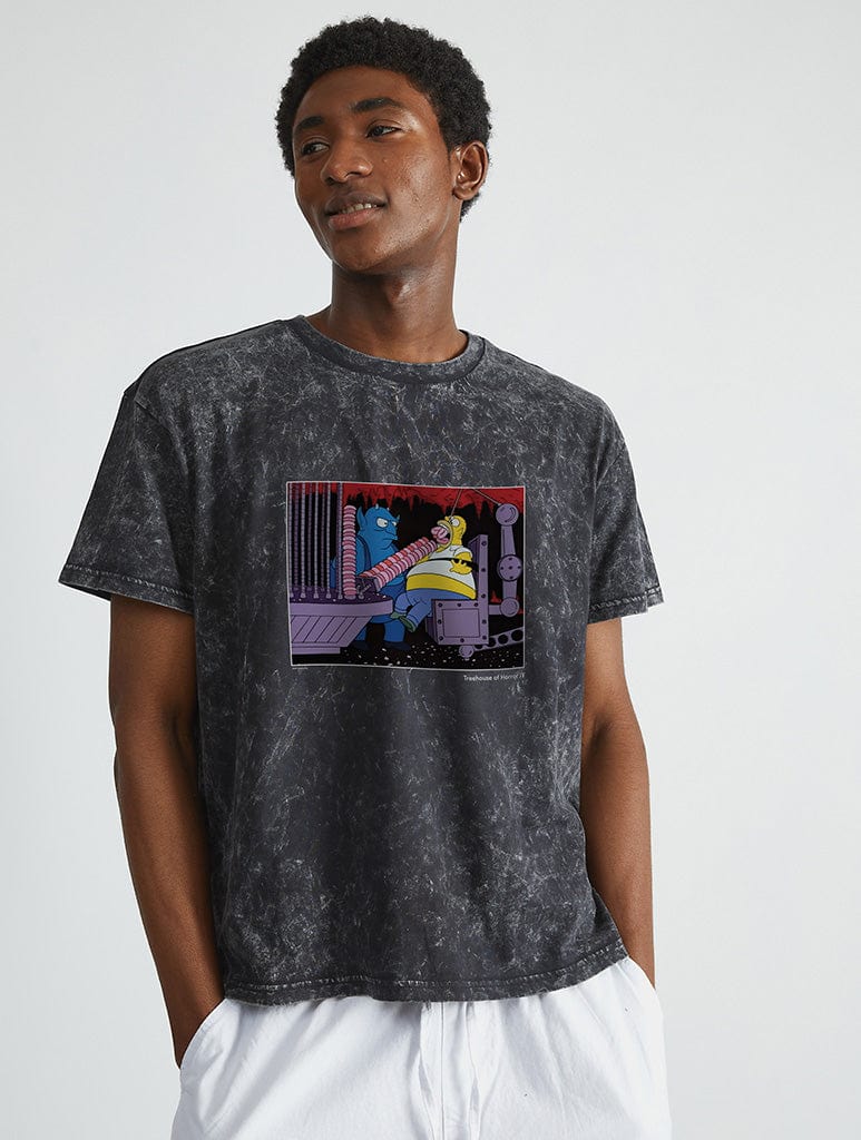 The Simpsons Donut Devil Still T-Shirt in Acid Wash Tops & T-Shirts Skinnydip London
