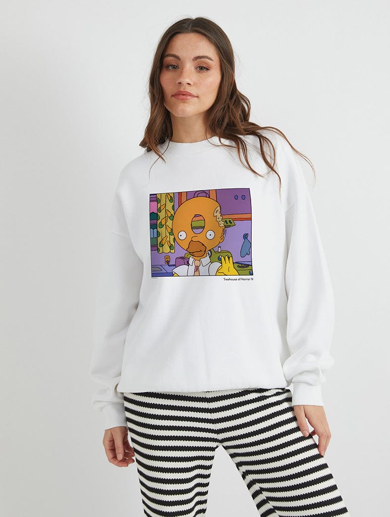 The Simpsons Donut Head Still Sweatshirt Hoodies & Sweatshirts Skinnydip London