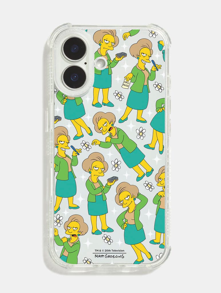 The Simpsons Edna Krabappel Shock iPhone Case Phone Cases Skinnydip London