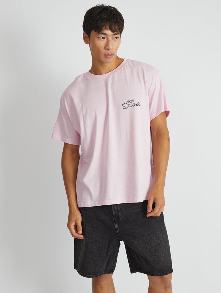 The Simpsons Homer In A Dress T-Shirt In Pink Tops & T-Shirts Skinnydip London