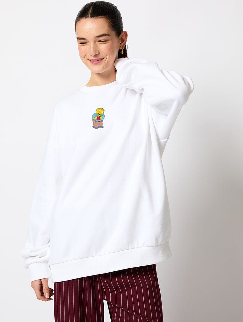 The Simpsons I Choo-Choo-Choose You Sweatshirt In Ecru Hoodies & Sweatshirts Skinnydip London