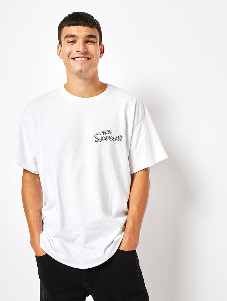 The Simpsons Itchy & Scratchy T-Shirt in White Tops & T-Shirts Skinnydip London