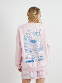 The Simpsons Kiwk-E-Mart Pink Sweatshirt Hoodies & Sweatshirts Skinnydip London