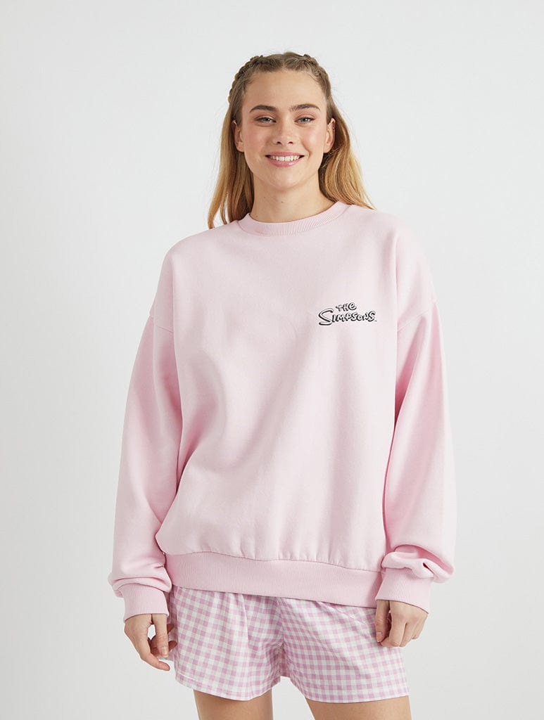 The Simpsons Kiwk-E-Mart Pink Sweatshirt Hoodies & Sweatshirts Skinnydip London
