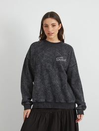 The Simpsons Kiwk-E-Mart Sweatshirt In Acid Wash Hoodies & Sweatshirts Skinnydip London